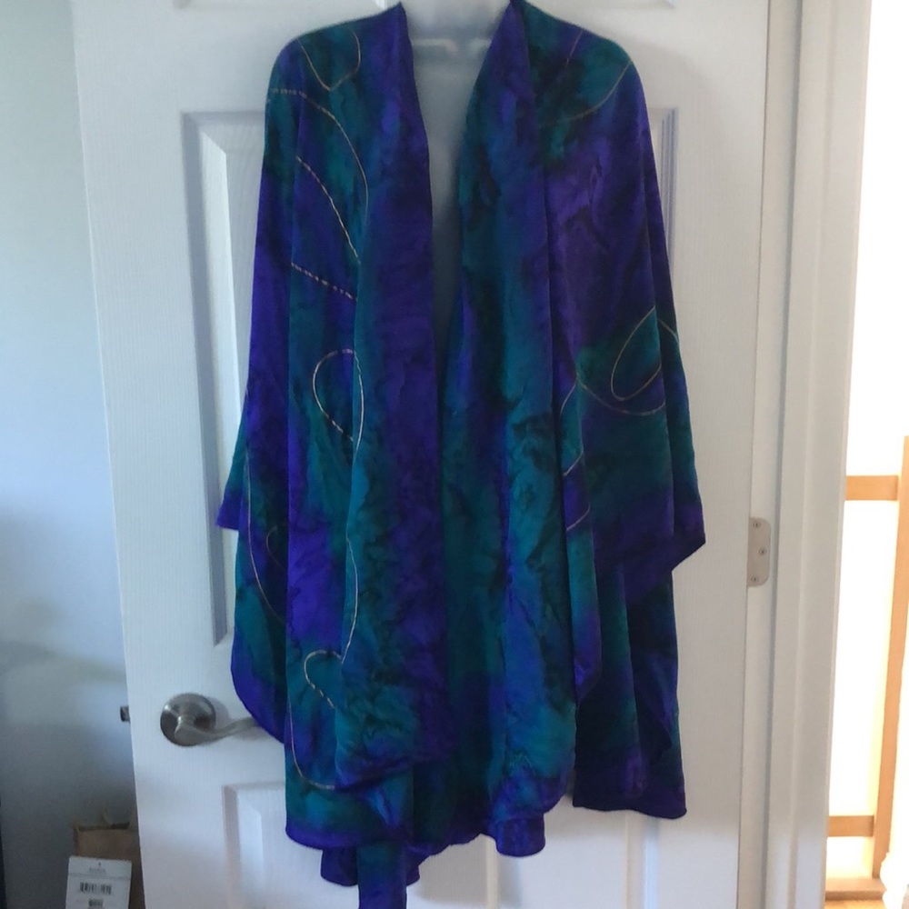Vintage Vibrant Purple and Teal Wrap